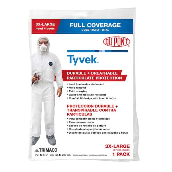 TRIMACO DuPont Tyvek 3XL Painters Coverall with Hood and Boots
