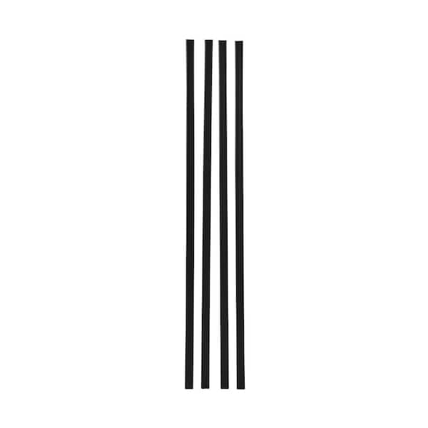 Bottom Locking Privacy Slats 68.5 in. x 1.09 in. Double-Wall Vertical Bottom-Locking Slats HDPE Black composite