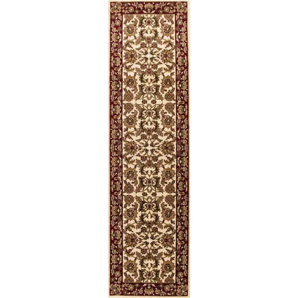 MILLERTON HOME Caleb Ivory/Red 2 ft. x 8 ft. Runner Rug