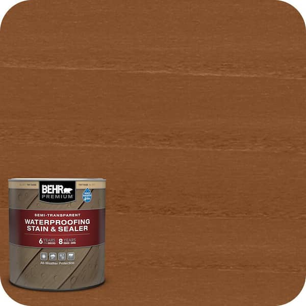 BEHR PREMIUM 1 qt. #ST-116 Woodbridge Semi-Transparent Waterproofing Exterior Wood Stain and Sealer