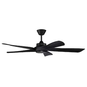 Captivate 52 in. Dual Mount Indoor/Outdoor 6-Speed Motor Flat Black Finish Ceiling Fan with Remote/Wall Control Included