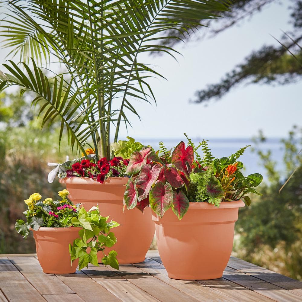 Ariana 17'' Muted Terra Cotta Self-Watering Indoor/Outdoor Planter