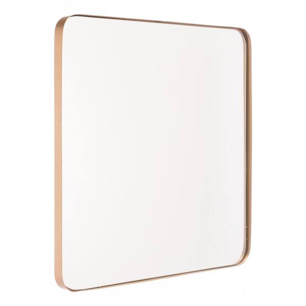 ZUO Square Metal Gold Wall Mirror