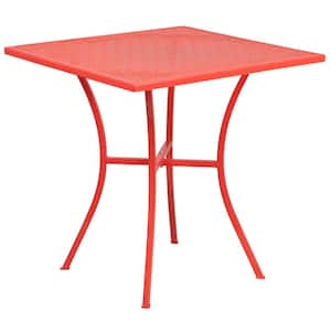 Coral Square Metal Outdoor Bistro Table