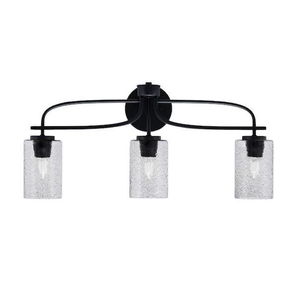 Unbranded Olympia 25.5 in. 3-Light Matte Black Vanity Light