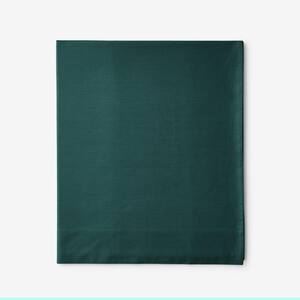 Company Cotton Hunter Green Cotton Percale King Extra Deep Flat Sheet