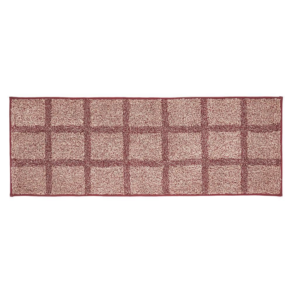 VHC BRANDS Connell 17 in. W x 48 in. L Red Tan Bathmat 84483 - The Home ...