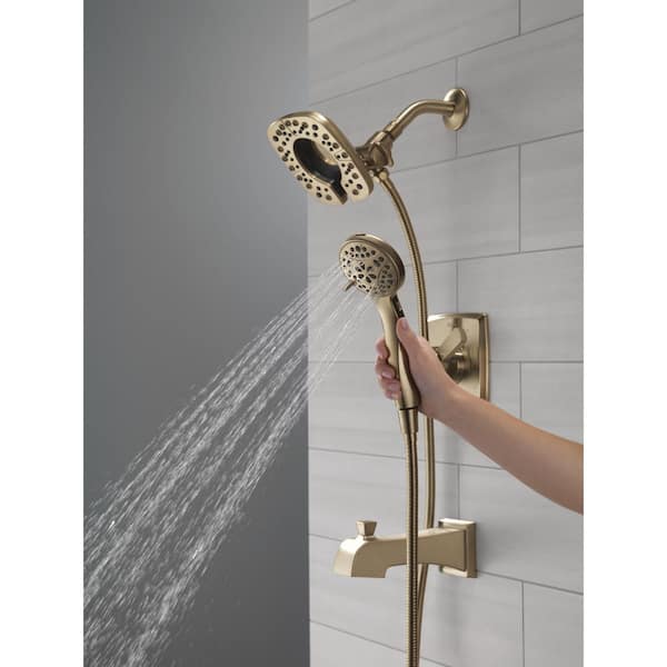 Delta Ashlyn In2ition Gold 1-Handle Tub and Shower Trim Kit in