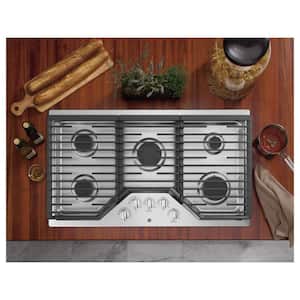 36 in. Gas Cooktop in Stainless Steel with 5 Burners Including Power Boil Burner