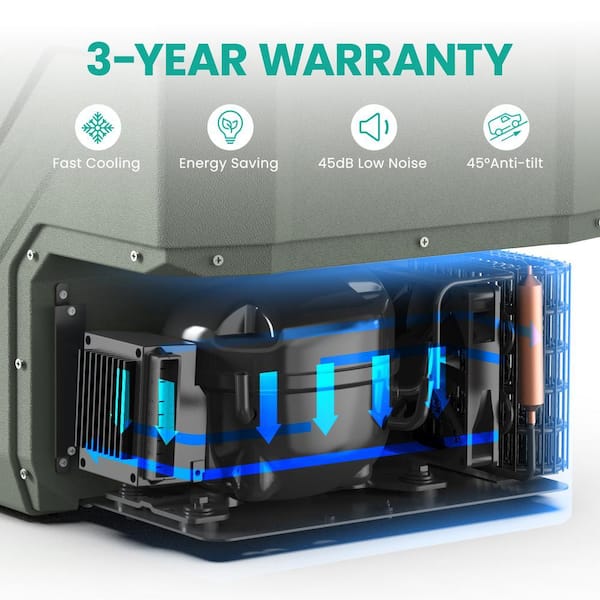 家電 #REF! Alpicool 41 Qt. 12-Volt Car Refrigerator Dual Zone Car Fridge
