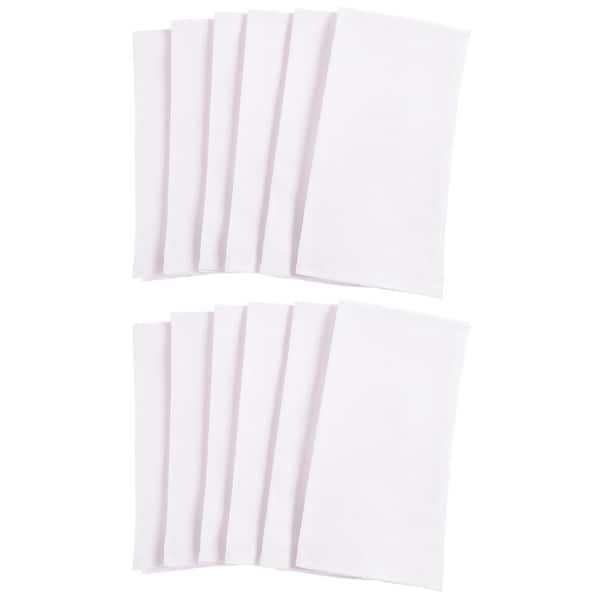 KAF HOME Feast Dinner Napkins,Set of 12 Oversized, Easy-Care, Cloth Napkins,  18 x 18 in., White NP-FST-18-WH-12 - The Home Depot