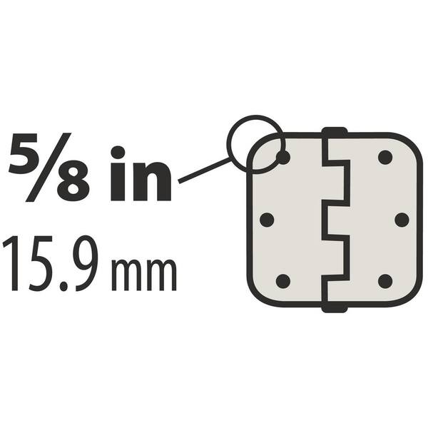Everbilt - 3-Pack 3-1/2 in. x 5/8 in. Radius Oil-Rubbed Bronze Squeak-Free Butt Door Hinge