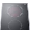 Summit 12 Wide 115V 2-Burner Radiant Cooktop Black Glass CR2B12ST