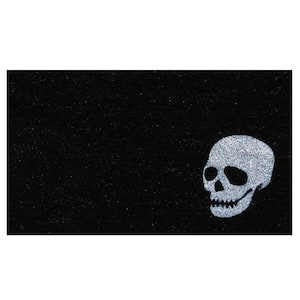 White Skull 24 in. x 36 in. Coir Door Mat