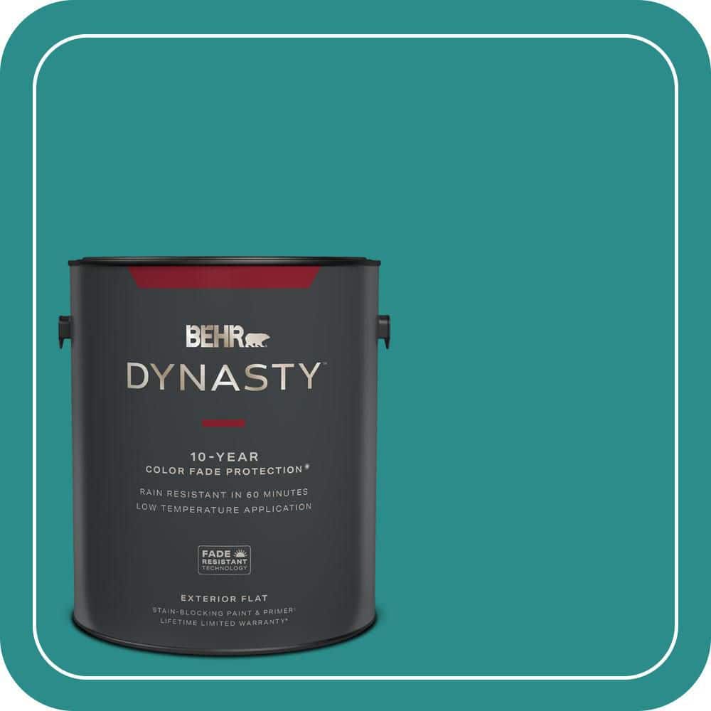 1 gal. Home Decorators Collection #HDC-FL13-12 Taos Turquoise Flat Exterior Stain-Blocking Paint & Primer price history on PriceWatchPro