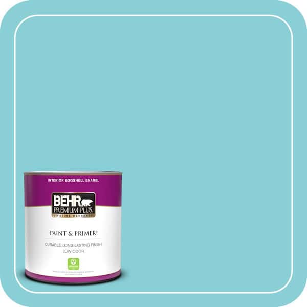 BEHR PREMIUM PLUS 1 qt. Home Decorators Collection #HDC-MD-14 Sky Watch Eggshell Enamel Low Odor Interior Paint & Primer