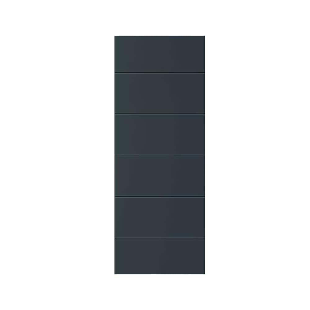 Modern Classic Series 24 in. x 96 in. Charcoal Gray Stained Composite MDF Paneled Interior Barn Door Slab price history on PriceWatchPro