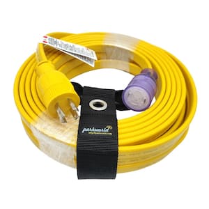 100 ft. 10/4 30 Amp 125/240-Volt Locking L14-30 Generator Extension Cord with Lighted End(L14-30P to L14-30R), Yellow