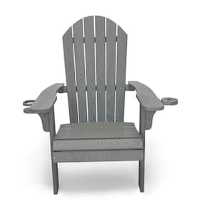Westwood Gray All Weather Plastic Outdoor Patio Adirondack Chair