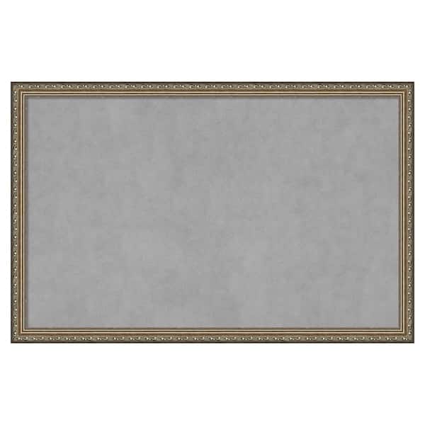 Amanti Art Parisian Silver 34 in. x 22 in. Framed Magnetic Board