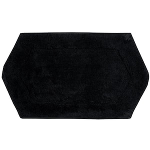 Waterford Collection 100% Cotton Tufted Bath Rug, 21 in. x34 in. Rectangle, Black