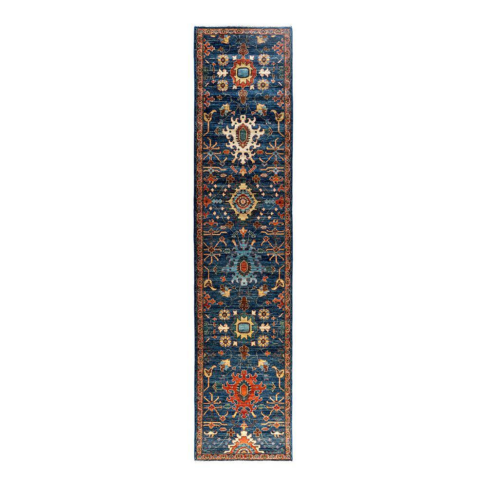 Serapi Blue 3 ft. x 12 ft. Tribal Wool Indoor Area Rug price history on PriceWatchPro