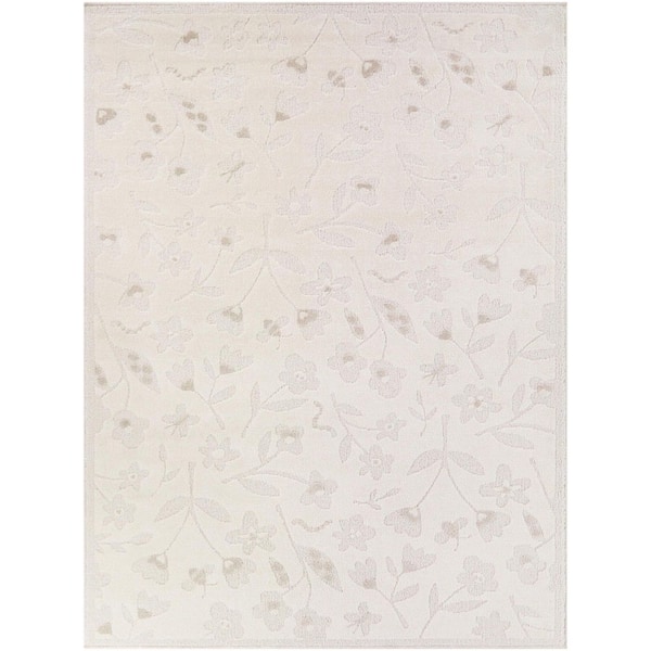 Underwood Grey 5 ft. x 7 ft. Youth Nature Floral Area Rug