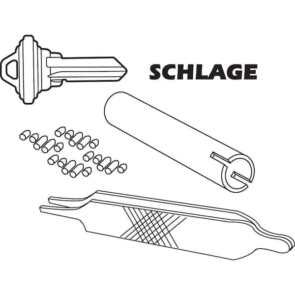 Schlage Lock Re-Keying Kit Steel 5-Pin Entry Door Deadbolt Cylinder ReKey Set 