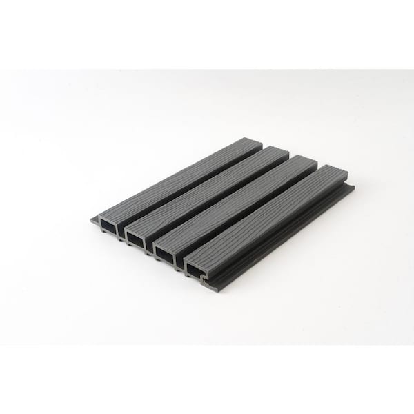 Ejoy 9.8 in. x 107 in. x 1 in. 4 Grid Composite Cladding Siding Outdoor Wall Panel (Set of 2-Piece)