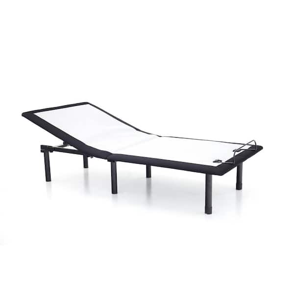 Furniture of America Harmony Black King Adjustable Bed Frame With Battery Back up