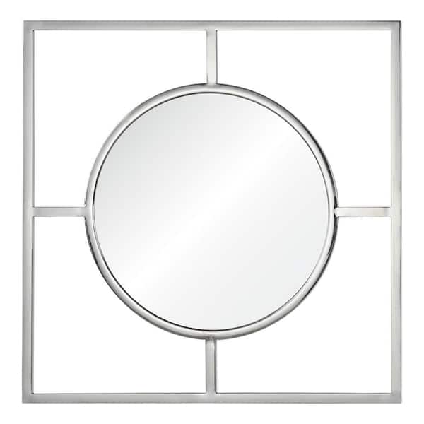 Renwil Medium Square Silver Metallic Shatter Resistant Classic Mirror (30.5 in. H x 30.5 in. W)