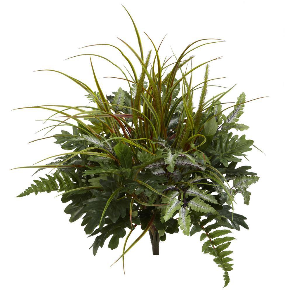 Indoor 28 in. Mix Greens Artificial Plant (2-Set)