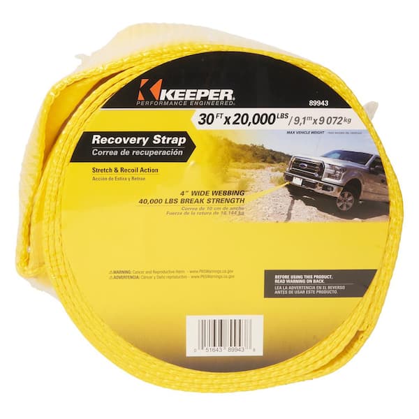 Husky 4 in. x 30 ft. Vehicle Recovery Strap 54502 - The Home Depot