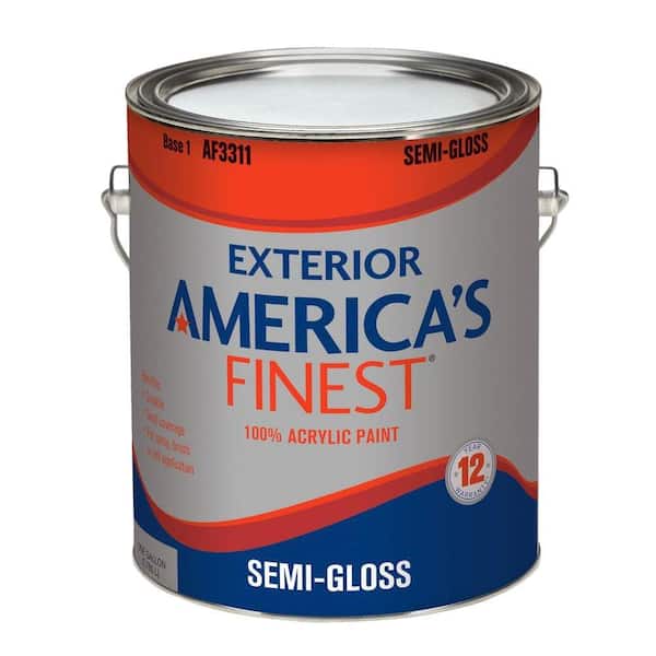 America's Finest 1 gal. Semi-Gloss Latex Light Colors Exterior Paint