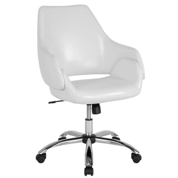 Carnegy Avenue White Leather Office/Desk Chair CGA-CH-231760-WH-HD ...