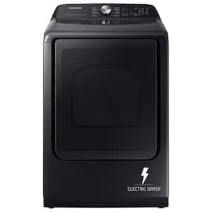 7.4 cu. ft. Vented Smart Electric Dryer in Brushed Black with Steam Sanitize+
