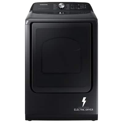 7.4 cu. ft. Vented Smart Electric Dryer in Brushed Black with Steam Sanitize+