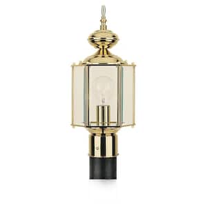 Classico 1-Light Polished Brass Outdoor Post Top