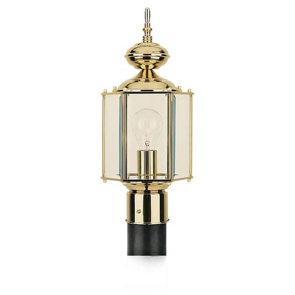 Generation Lighting Classico 1-Light Polished Brass Outdoor Post Top