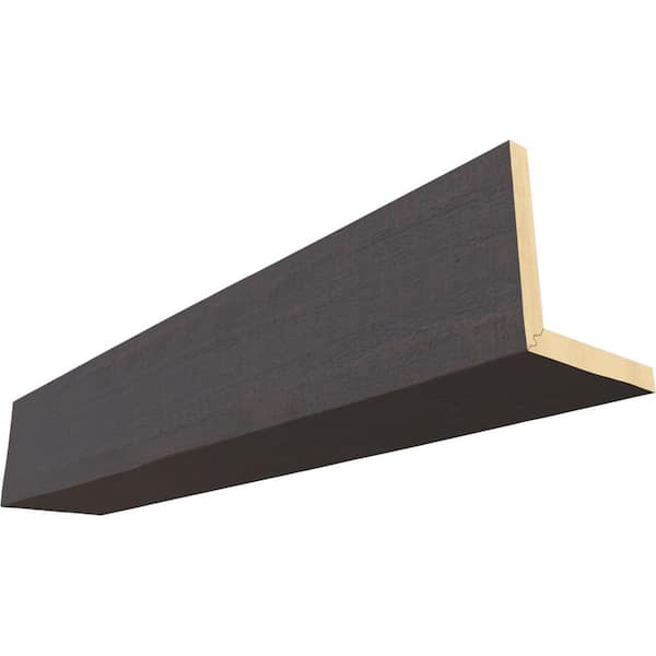 Ekena Millwork Endurathane 8 in. H x 4 in. W x 8 ft. L Rough Cedar Sangria Faux Wood Beam