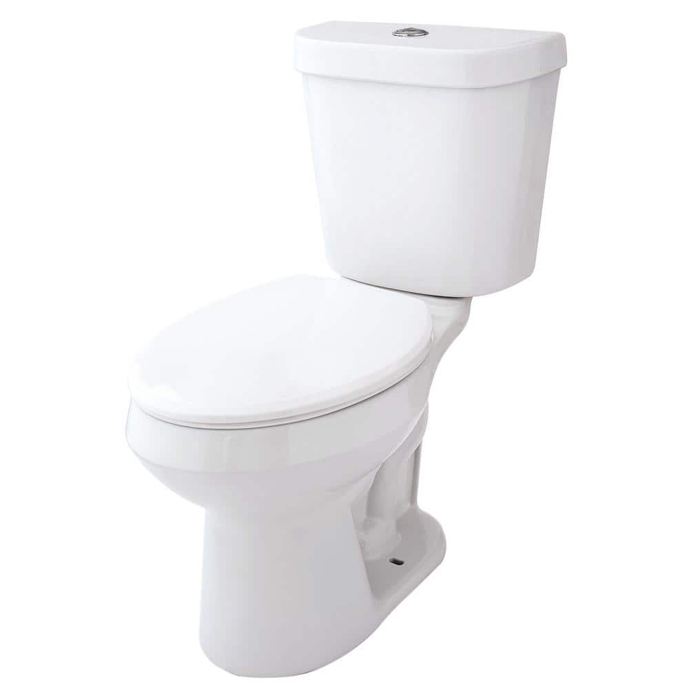 Glacier Bay All in One Elongated Toilet 2Piece Dual Flush White Toilet