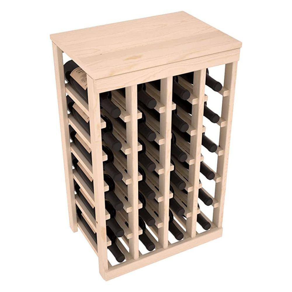 WINE RACKS AMERICA Unstained America Pine 24 Bottle Table Top Wine   Wine Racks Ls Tt24b Pn000 64 1000 