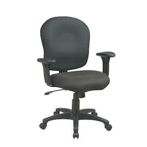 Black Fabric Saddle Seat Office Chair