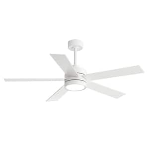 Mayra 52 in. Integrated LED Indoor White Ceiling Fans with Light and Remote Control Included