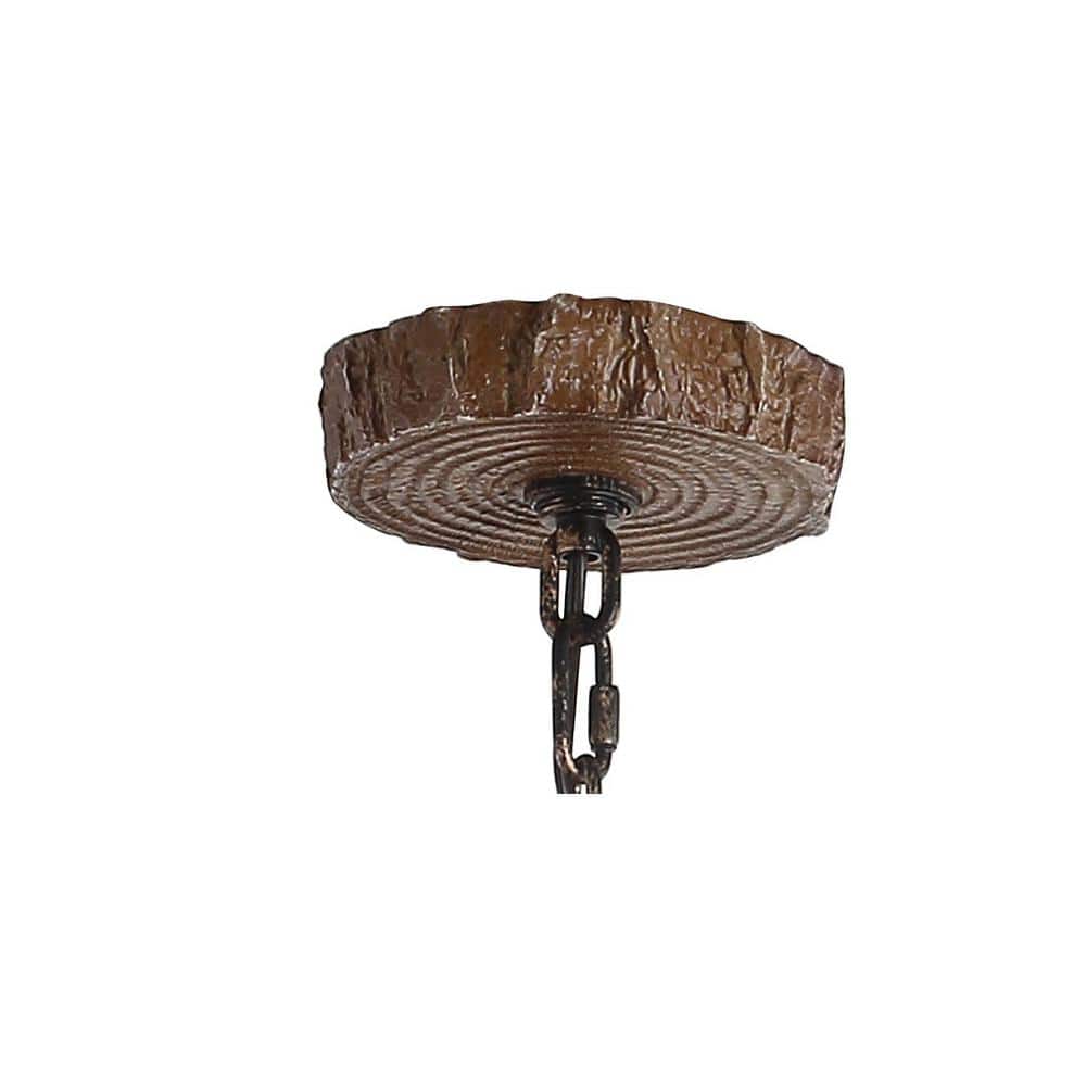 Eldora 30" Brown Resin Antler 5-Light Chandelier