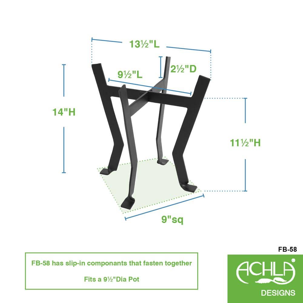 Denise II Black Wrought Iron Medium Plant Stand