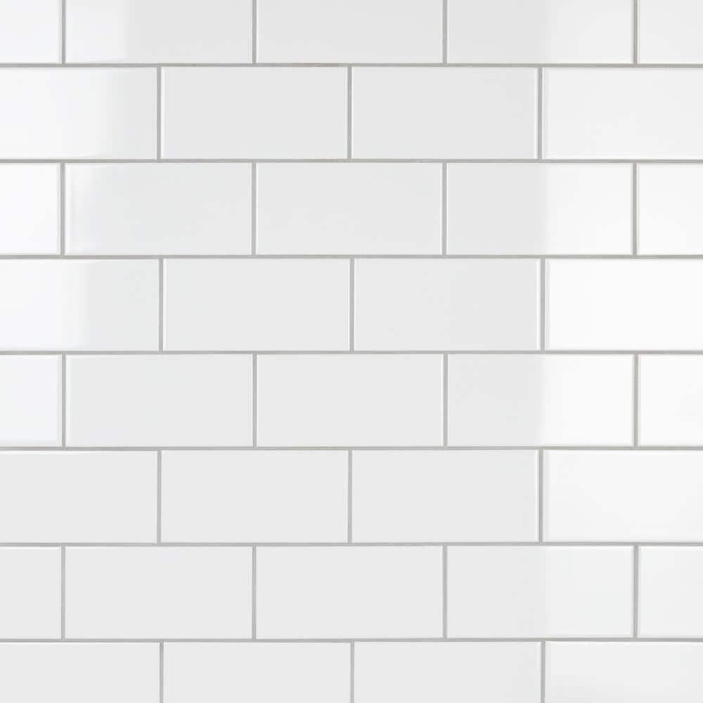 Projectos Urban Glossy White Ceramic Subway Wall Tile
