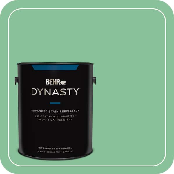 BEHR DYNASTY 1 gal. #MQ6-40 Country Weekend One-Coat Hide Satin Enamel Interior Stain-Blocking Paint & Primer