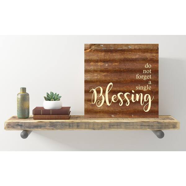 Unbranded Reclaimed Steel Metal Wall Art "DO NOT FORGET A SINGLE BLESSING" Decorative Sign