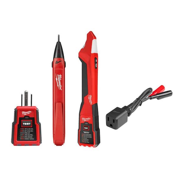 NCV and GFCI Receptacle Test Kit with Circuit Breaker Finder and Accessory Kit